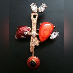 Vintage Christian Lacroix Cross Pin Brand New!! Very Rare